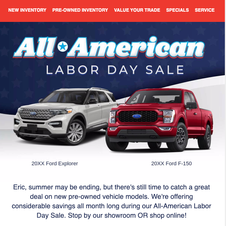 All-American Labor Day Sale